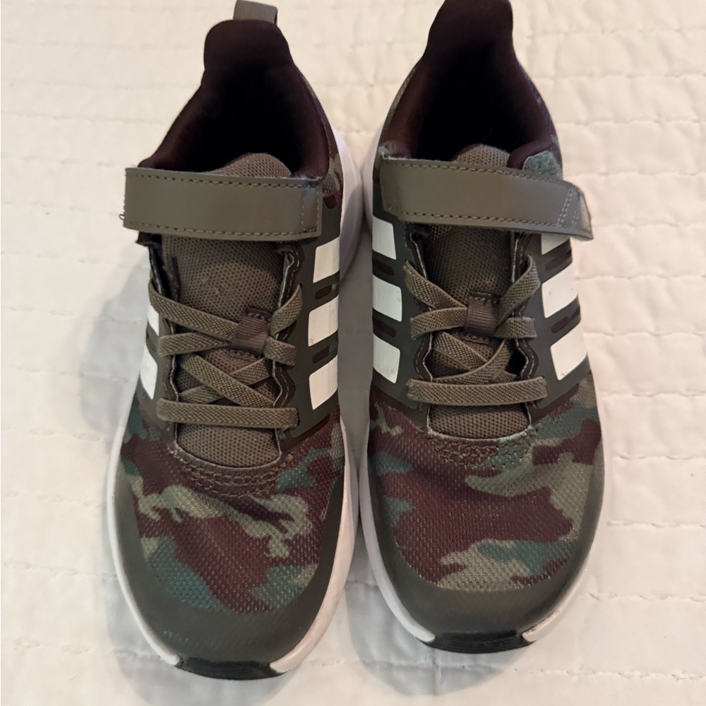 Size 13 Kids Adidas Camo Sneakers - Picture 2 of 5